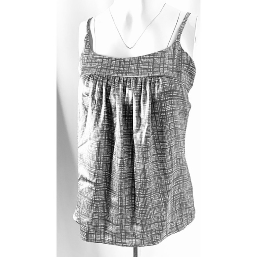 EXPRESS Thin Strap Grey/White Blouse-S